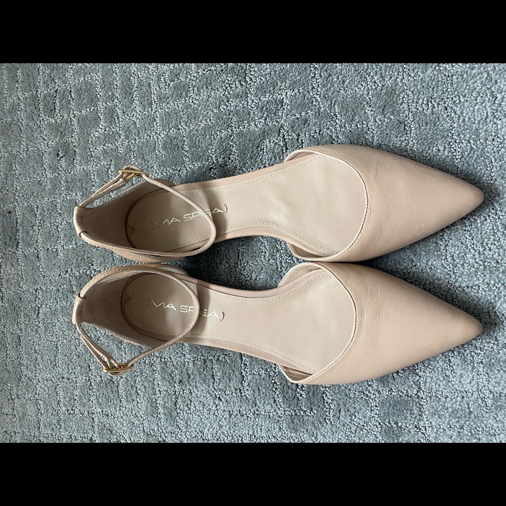 Via Spiga Pointed ankle strap flats
